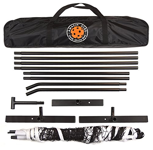 Amazin-Aces-Portable-Pickleball-Net-Premium-Net-Set-Includes-Easy-Snap-Metal-Frame-Tension-Strap-Net-Carry-Bag-for-Easy-Carry-Regulation-Size-Pickle-Ball-Net-0-1